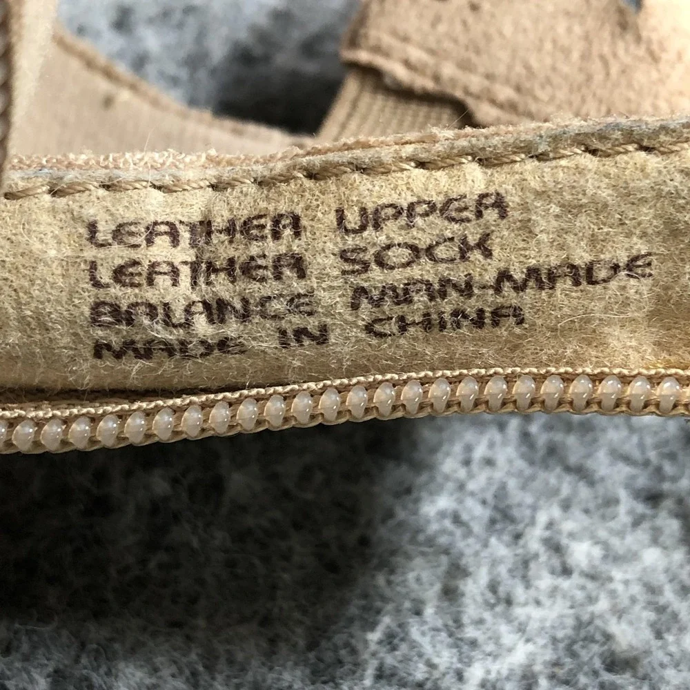 Earth Espadrille Wedge‎ Sandals Womens 8 Beige Leather Cutout Zip Studded